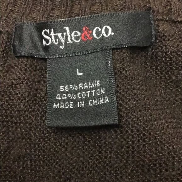 Style & Co Vintage Women’s Short Sleeve V Neck Lightweight Cardigan, size L - Picture 6 of 7